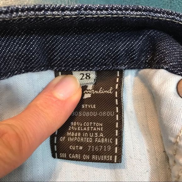 7 for all Mankind 'A' Pocket Blue Slight Stretch Bootcut Low Rise Jeans 6/28 - Picture 7 of 13